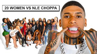 20 WOMEN VS 1 RAPPER NLE CHOPPA [upl. by Sorrows]