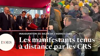 Sous les huées Emmanuel Macron inaugure le Salon de lAgriculture [upl. by Annayi422]