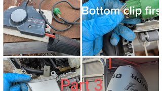 How to disconnect a 2001 40hp Honda remote control  24 foot pontoon renovation  part 3 [upl. by Aday]