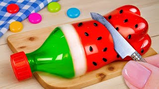 Tasty Mini Fruit Jelly with Watermelon Decorating Ideas  Amazing Watermelon Jelly Bottle Tutorial [upl. by Eltsirc783]