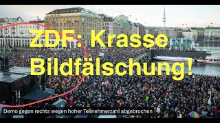 ZDF Krasse BildFälschung bei Protest gegen rechts [upl. by Refynnej]