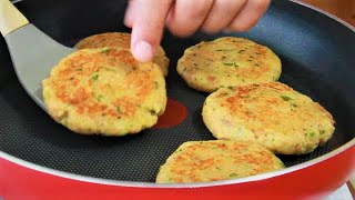 BURGER TONNO E PATATE SENZA FRIGGERE SENZA FORNO 3 INGREDIENTI 10 MINUTI burger di patate e tonno [upl. by Lemal298]