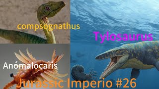 Jurassic Imperio 26 compsognathus Tylosaurus y Anómalocaris minecraft [upl. by Ibba]