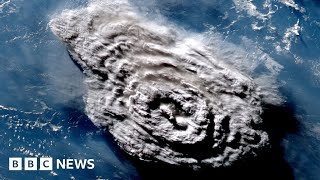 Tonga volcano eruption felt in Atlantic Ocean seafloor on other side of world  BBC News [upl. by Durrell]