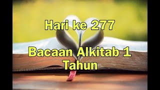 Hari ke 277  Panduan Baca Alkitab Setahun secara Kronologis  Alkitab Suara [upl. by Nnylasor]