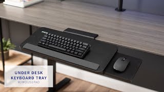 MOUNTKB07B Under Desk Keyboard Tray with Mousepad by VIVO [upl. by Llovera454]