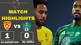 Match Highlights  AlQadasiya 1  0 AlAhli  Auba Scores [upl. by Atirahc]