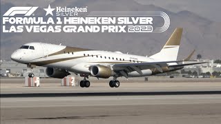 The Rich and Famous Arriving in Las Vegas For the 2023 Formula 1 Grand Prix 4K [upl. by Yetah624]