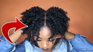 FLAT TWIST OUT TUTORIAL  4C HAIR  THEAEBONY [upl. by Dlorrej]