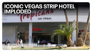 Tropicana implosion brings down iconic Las Vegas hotel [upl. by Attej616]