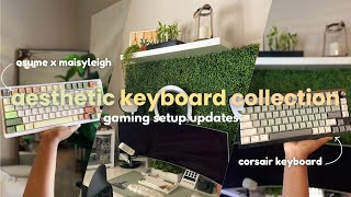 AESTHETIC KEYBOARD COLLECTION  ft Osume x MaisyLeigh zen keycaps [upl. by Ayamahs483]