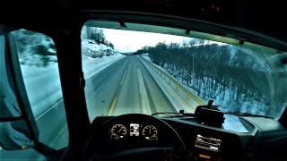 POV Truck Driving Norway Mercedes Actros [upl. by Nner]