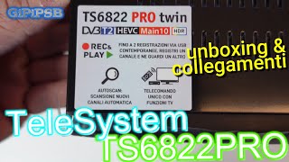 TeleSystem TS6822PRO Decoder Digitale Terrestre DVBT2  unboxing amp collegamenti [upl. by Sherj]