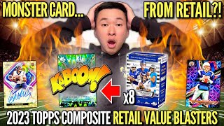 I PULLED MY BIGGEST RETAIL HIT EVER 😱🔥 2023 Topps Composite Football Value Blaster Box Review x8 [upl. by Scarito]