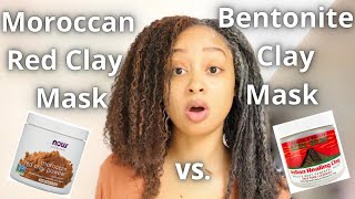 Moroccan Red Clay vs Bentonite Clay  Best Clay Mask for Natural Hair [upl. by Gradey]