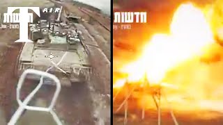 Ukrainian drones destroy Russian tanks [upl. by Asyal]