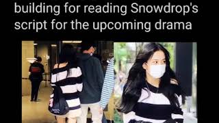 Jisoos first ever script reading for SNOW DROP  SUL KANG HWA [upl. by Oeak982]