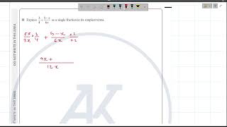 4MA11H2023OctQ11Algebraic manipulations [upl. by Trebuh]