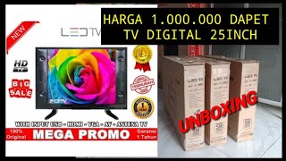 UNBOXING TV HARGA 1 JUTAAN SUDAH DIGITAL 25 INCH WAHH MURAH BANGET [upl. by Pliner]