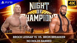 WWE 2K24  Brock Lesnar vs Bron Breakker  No Holds Barred Match  PS5™ 4K60 [upl. by Ocisnarf]