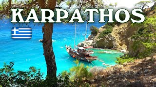 KARPATHOS Κάρπαθος GREECE ★ Best Beaches in 4K ★ With ♫ ♬ Calming Music ► 8 min 🇬🇷 [upl. by Clevie]