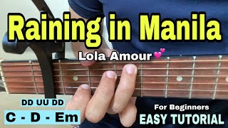 Raining In Manila  Lola Amour EASY GUITAR TUTORIAL [upl. by Adabel]