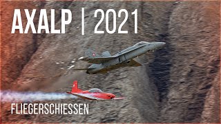 Axalp 2021 Fliegerschiessen hornet airshow axalp airforce Superpuma M61 gunrun f18 [upl. by Aissat]