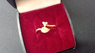 Gold ring design women 2024  22kt gold ring women [upl. by Ahders]