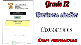 Grade 12 business studies paper 1 November [upl. by Theta11]