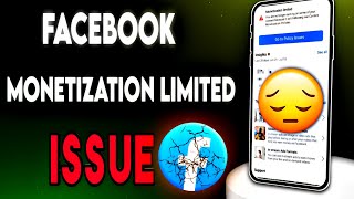 how to fix monetization limited issue on facebook [upl. by Ahselrak]