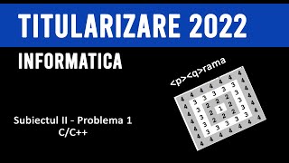 Rezolvare TITULARIZARE Informatica 2022  Subiectul II pqrama [upl. by Ynafets]