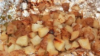 Grilled Potatoes in Foil Recipe [upl. by Airdnahs185]