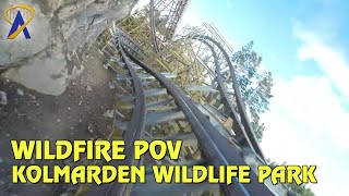 Wildfire Roller Coaster POV at Kolmården Wildlife Park in Sweden [upl. by Dine]