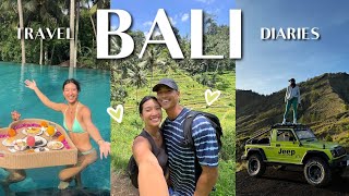 BALI TRAVEL DIARIES  exploring ubud sunrise jeep tour  hot springs [upl. by Adnerol]