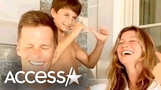 Tom Brady amp Gisele Bündchens Son Crashes Their Couples Challenge [upl. by Lachance110]