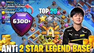 World Rank TOP 20 Th16 Legend League Base Th16 Best Legend Base  Th16 Anti 3 Star Base Link  Coc [upl. by Davey]