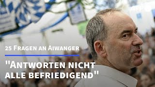 25 Fragen an Aiwanger quotDie Antworten waren nicht alle befriedigendquot  AFP [upl. by Krenek]