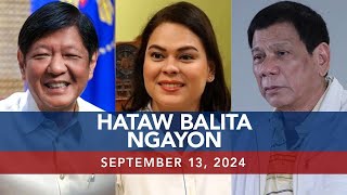 UNTV Hataw Balita Ngayon  September 13 2024 [upl. by Relyat]