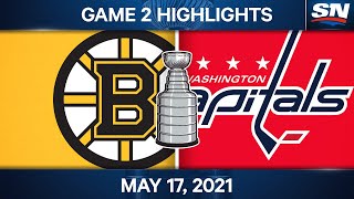 NHL Game Highlights  Bruins vs Capitals Game 2 – May 17 2021 [upl. by Gleason789]