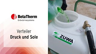 BetaTherm Erdwärmekörbe – Verteiler Druckprüfung und Kühlsole [upl. by Haskell703]