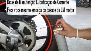 Dicas de Manutenção de moto  LUBRIFICAÇÃO E DE CORRENTES com Luciano Medeiros LM motos [upl. by Eiro]