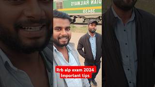 Rrb alp exam 2024 alp important tips rrbalp alplocopilot indianrailways [upl. by Gustie434]