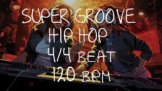 44 Drum Beat  120 BPM  HIP HOP SUPER GROOVE [upl. by Nefets763]