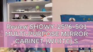 Review SHOWY2576501 MULTIPURPOSE MIRROR CABINET WHITE Size LxWxH 347x140x467mm [upl. by Ylicec654]