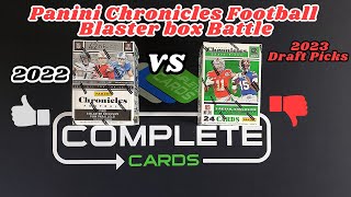 2022 Panini Chronicles Football Blaster box vs 2023 Chronicles Draft Picks Football Blaster who wins [upl. by Zebaj530]