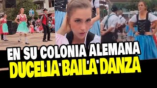 DUCELIA ECHEVARRIA SORPRENDE AL BAILAR DANZA ALEMANA CON SUS HERMANOS EN OXAMPAMPA [upl. by Weig]