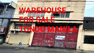 WAREHOUSE FOR SALE  TONDO MANILA  LOT AREA 145 SQM  FLOOR AREA 230 SQM [upl. by Emma]