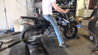 Suzuki DRZ400 SuperMoto dyno KP Tuning [upl. by Tecil531]