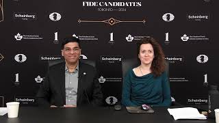 Vishy Anand and Irina Krush take us through the most exciting moments of round 2  FIDE Candidates [upl. by Dorreg]