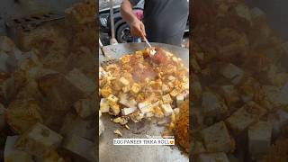 EGG PANEER TIKKA ROLL😍  Indian street food shorts [upl. by Lateh475]